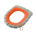 thumbnail image 2 of YgkuHd Toilet Seat Cover, Household Seasons Universal Toilet Seat Thickened With Handle Winter Toilet Ring Washable Sets Wear Knitted Toilet Seat Washable D Shapetoilet Seat Cushion (Orange), 2 of 6