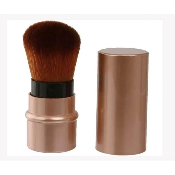 Brochas retráctiles para colorete y maquillaje, brocha Kabuki profesional, brocha para base en polvo, herramienta de maquillaje de viaje portátil para polvo, contorno o crema cosmética