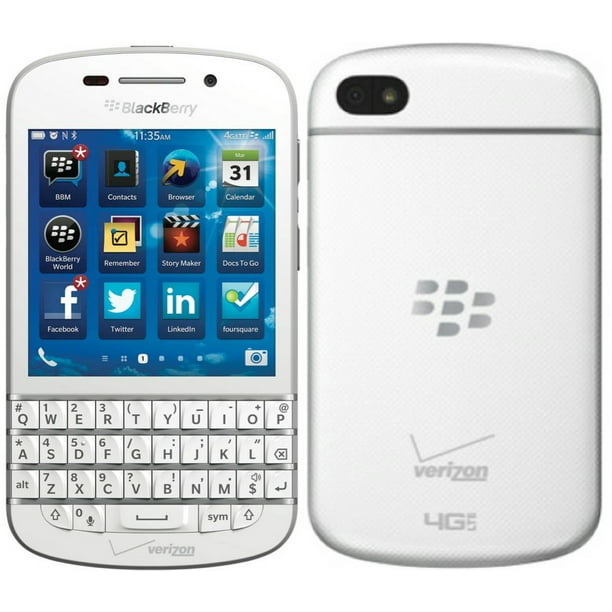New Nib Blackberry Q10 White Verizon 4g Lte 16gb Qwerty Unlocked Smartphone Walmart Com