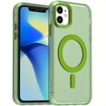 thumbnail image 5 of Candy Color Translucent Phone Case for iPhone 11, Compatible with MagSafe - Ultra Slim Lightweight Shockproof Protective Anti-Yellow Phone Cover Designed for iPhone 11, Green, 5 of 6