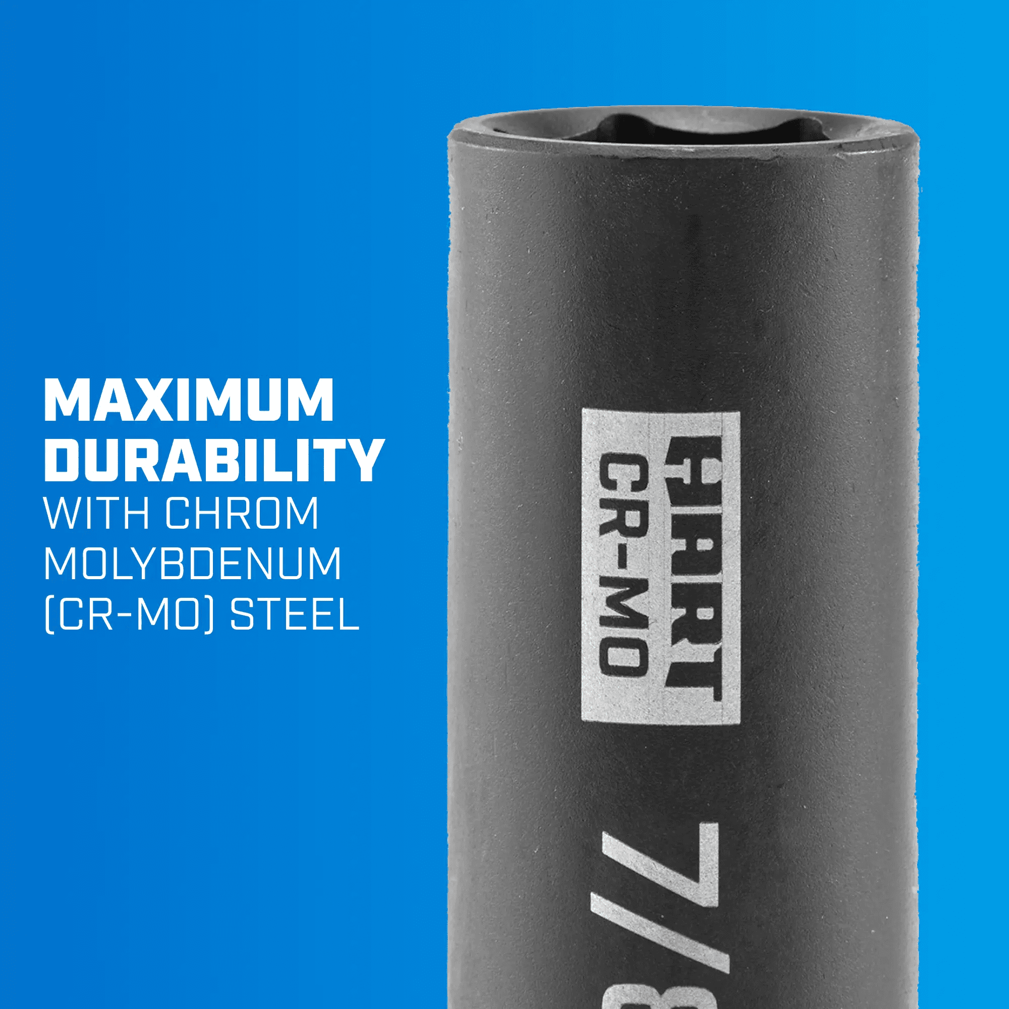 HART 11 Piece 1/2-inch CR-MO Impact Rated Socket Set , Standard Sockets