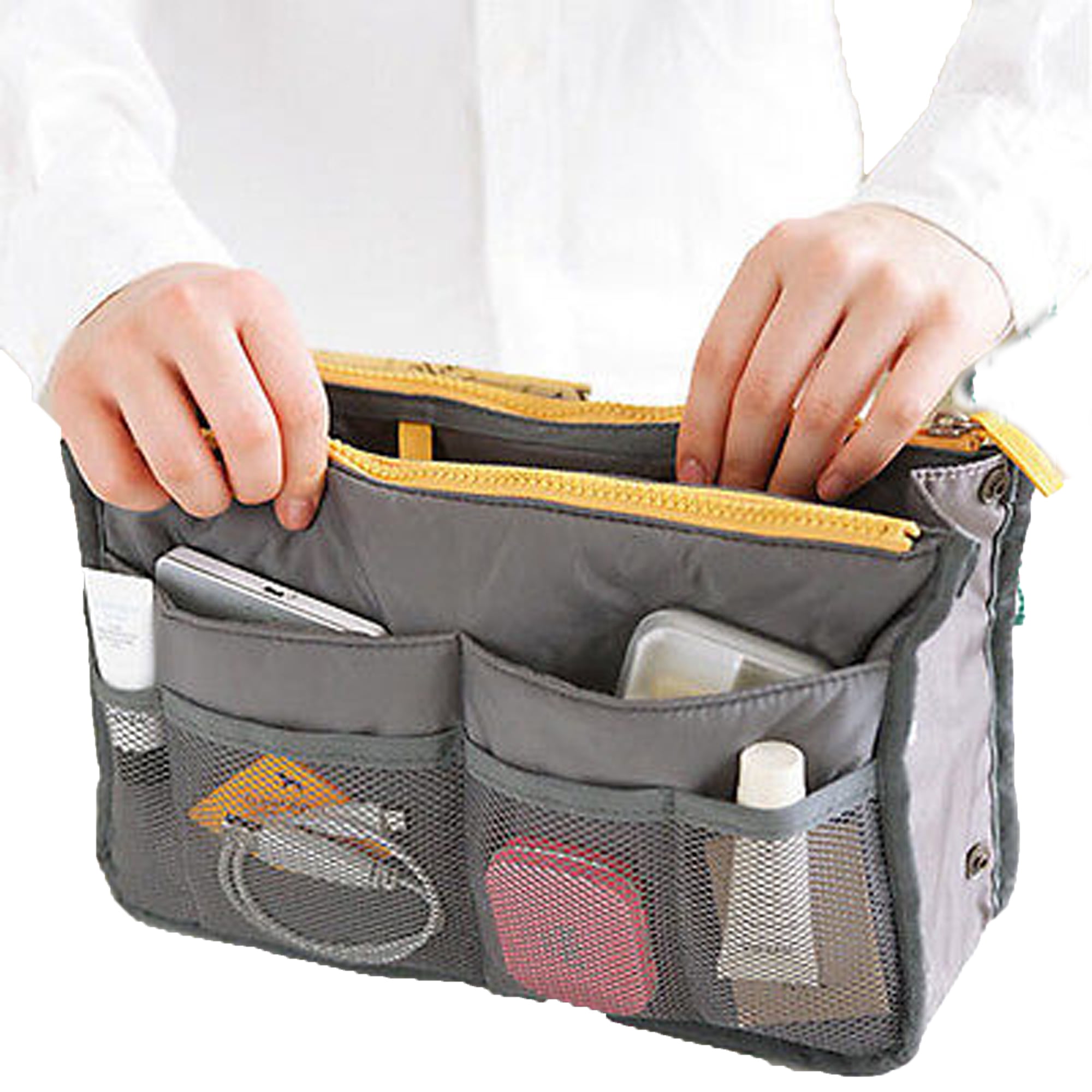Women Organiser Travel Storage Bags Insert Liner Purse Large Tidy Pouch S0M7 