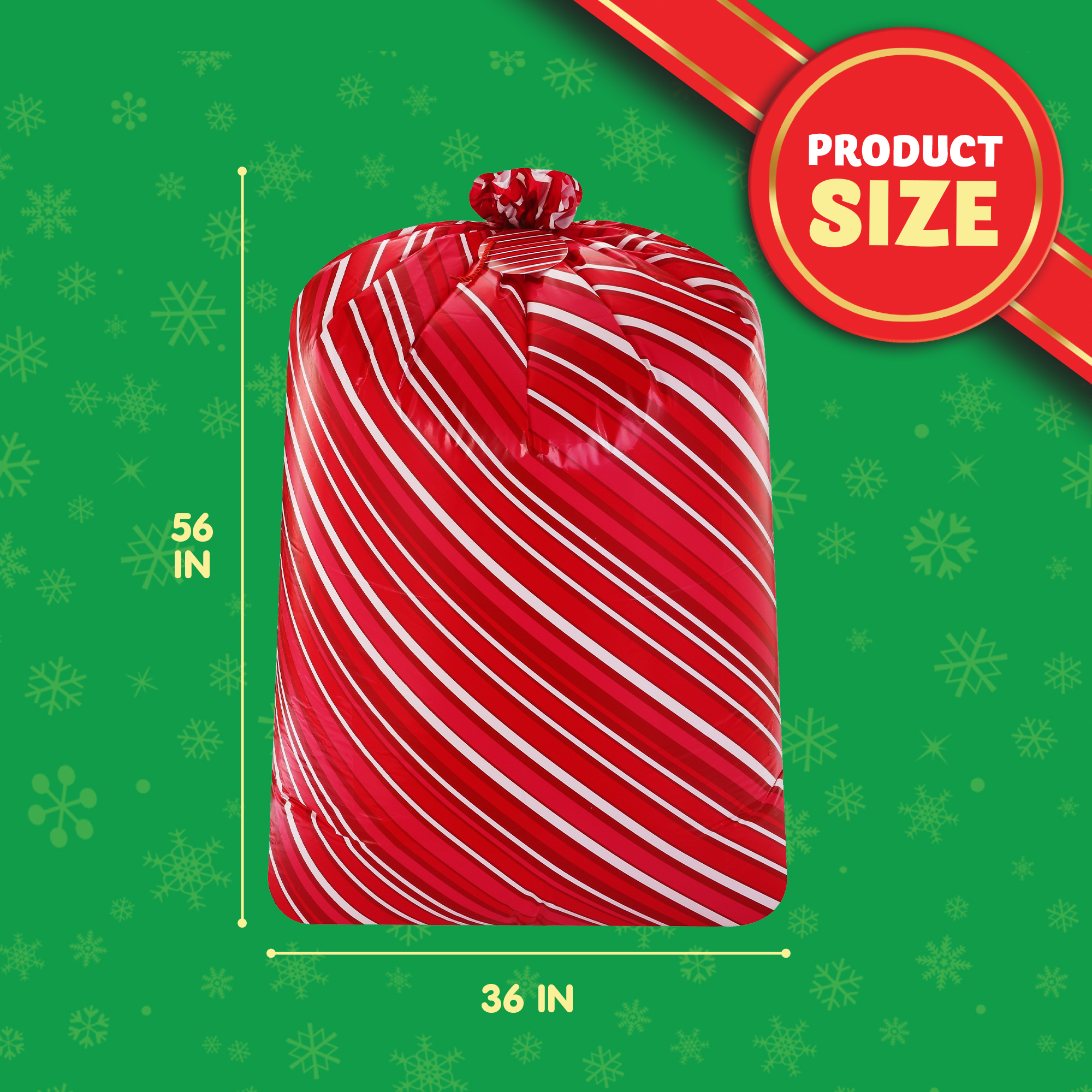 Joyfy Jumbo Christmas Plastic Gift Bags - 3 Pack photo 2