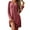 Wine Red, variant on Avidlove Nightgowns for Women Long Sleeve Button Down Sleep Shirts Ribbed Knit Nightshirts Sleepwear