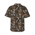 thumbnail image 4 of Xecao Mushroom Garnish print Hawaiian shirt - a stylish short-sleeve button-down for men, perfect for casual beach and tropical outings., 4 of 9