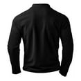 thumbnail image 6 of Lopecy-Sta Men's Long Sleeve Tops Casual Textured Casual Collared V Neck Sweater Ribbed Lightweight Knitted Long Sleeve Polos for Men, 6 of 6