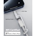 [Apple MFi Certified] 2 Pack Lightning to USB C Adapter, Support 65W PD
