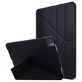 thumbnail image 1 of For iPad Pro 13 (2024) Case Origami Stand PU Leather+Silicone Tablet Cover - Black, 1 of 5