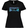 thumbnail image 3 of Inktastic Mermaid Vibes Text in Blues Women's Plus Size T-Shirt, 3 of 5