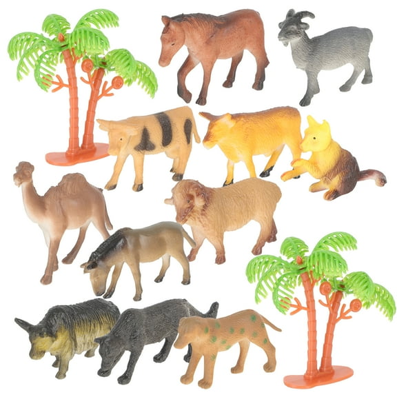 WEAVILUX Plastic Farm Animals for Toddlers 1-3 Realistic Details Assorted