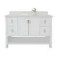 thumbnail image 5 of Bellaterra Home 49" Single vanity in White finish top with White quartz and round sink, 5 of 11