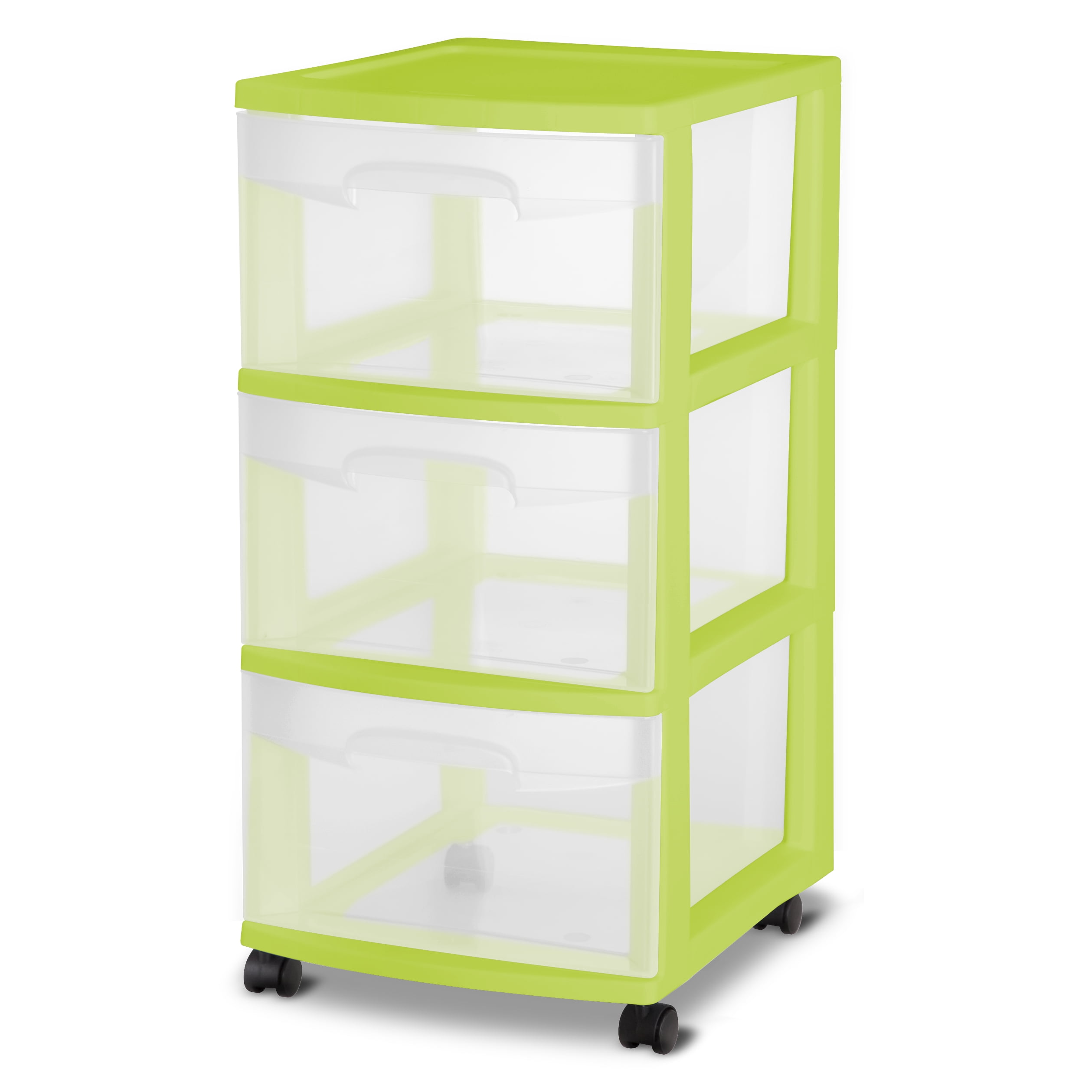 Sterilite 3 Drawer Medium Cart Scuba Lime Walmart Inventory