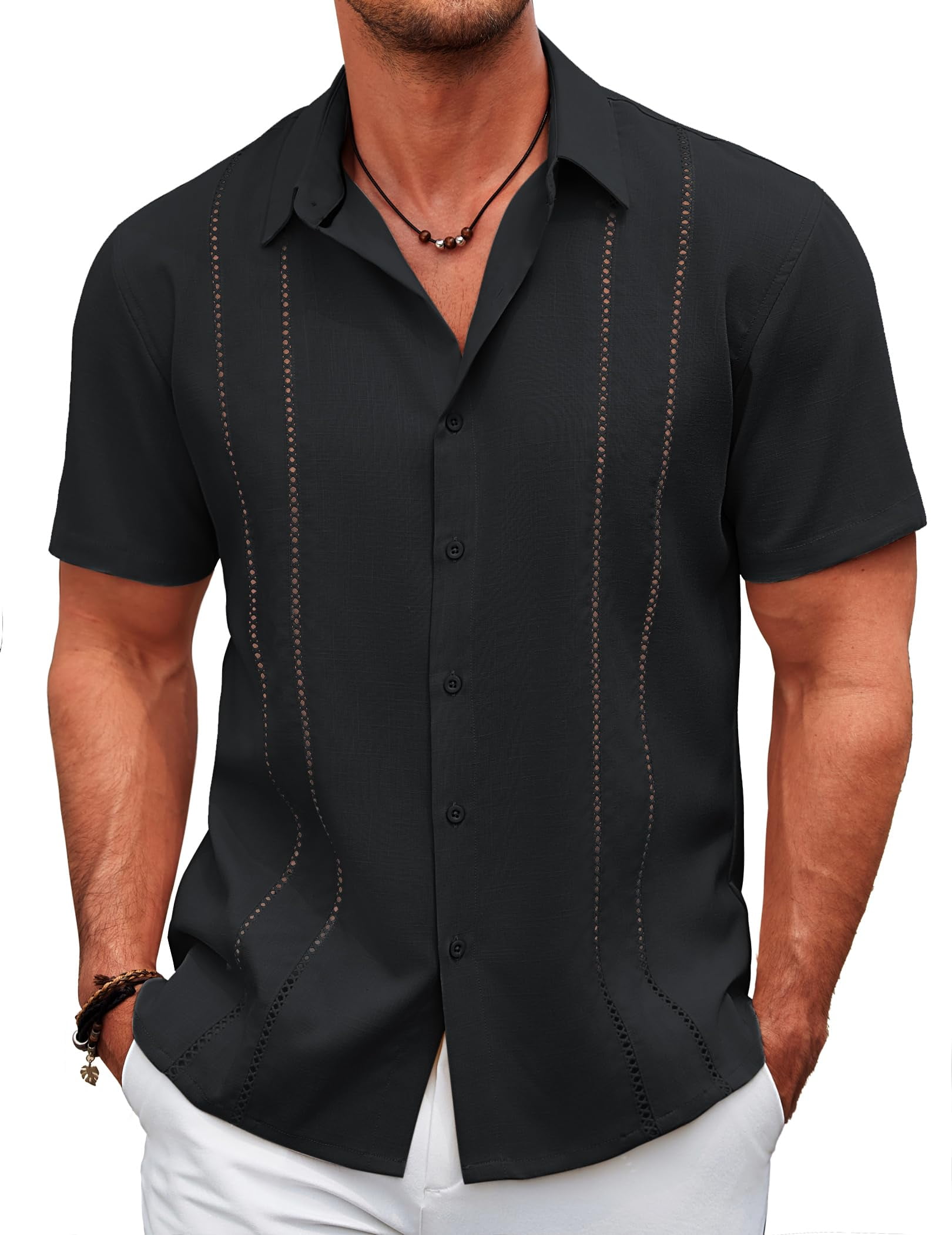 Set Uomo: Camicia Barocca Nera E Pantaloni Corti, Oro E Nero, Per Feste A Tema Anni 70-90 - Foto 3