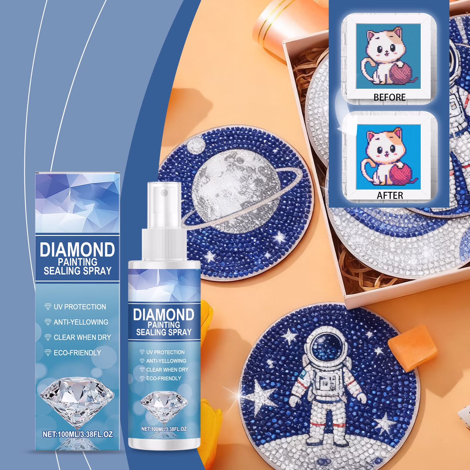 thumbnail image 2 of Spray Acrylic Sealer that is Specifically Formulated to Seal Craft Projects, Dries Crystal Clear is Non-Yellowing No-Run and Quick Drying, 2 of 9