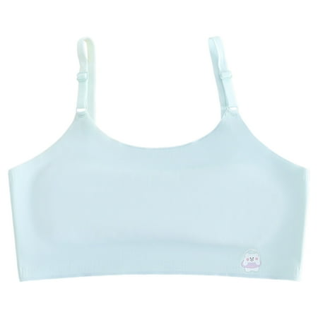 adviicd Girls Padded Training Bra  Crop Training Bras for Girls Seamless Bra Design (Green 10-12 Years)