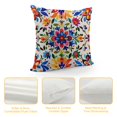 thumbnail image 4 of BCIIG Mexican Otomi FlowerThrow Pillow Cover Boho Colorful Bird Bright Decorative Pillow Case Cotton Linen Cushion Cover Decor 18x18 Inch Pillowcase for Home, 4 of 5