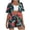 1-Black, variant on Women's 2 Piece Outfits Fashion Tropical Print Cover Ups Short Sleeve Blouse Shorts Set Cute Summer Beachwear