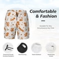 thumbnail image 3 of Yiaed Cute Squirrel Fall Print Mens Swim Trunks Bathing Suit Compression Liner Beach Swim Shorts Swimwear Quick Dry Zipper Pocket No-Chafing Board Short-3X-Large, 3 of 6