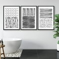 thumbnail image 3 of IDEA4WALL Framed Canvas Wall Art Black Lines, Dots and Brushstrokes Decorative Patterns Illustrations Minimalism Modern Relax/Calm for Living Room, Bedroom, Office, 3 of 5