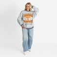 thumbnail image 3 of Women's Gameday Couture Ash Tennessee Volunteers Oversized Fade Route Ringer Stripe Sweatshirt, 3 of 6