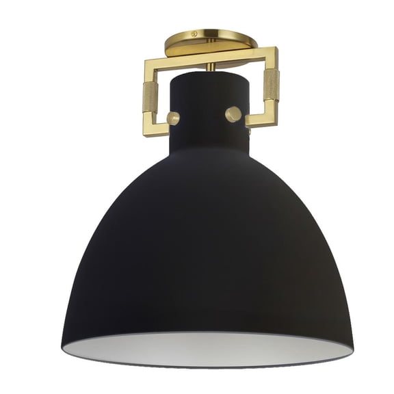 Dainolite 1LT Semi-Flush Mount, AGB, MB Shade