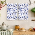 thumbnail image 5 of Blue Flower Kitchen Towels Decorative Set of 2,Blue Decoratice Dish Towels Hand Towels for Kitchen Home Decor 16"x24" Absorbent Drying Cloth Tea Towels for Baking, 5 of 5