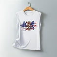 thumbnail image 4 of GaThRRgYP Summer Tops,Plus Size Tank Tops for Women,Womens Tank Tops Independence Day Graphic Tank Tops Summer Loose Tanks Music Vacation Tank White L, 4 of 4