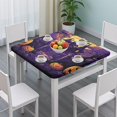 thumbnail image 3 of Halloween Themed Elastic Edge Tablecloth 34x34 Inch Square - Features Festive Ghosts and Pumpkins Pattern for Party Decor, 3 of 6