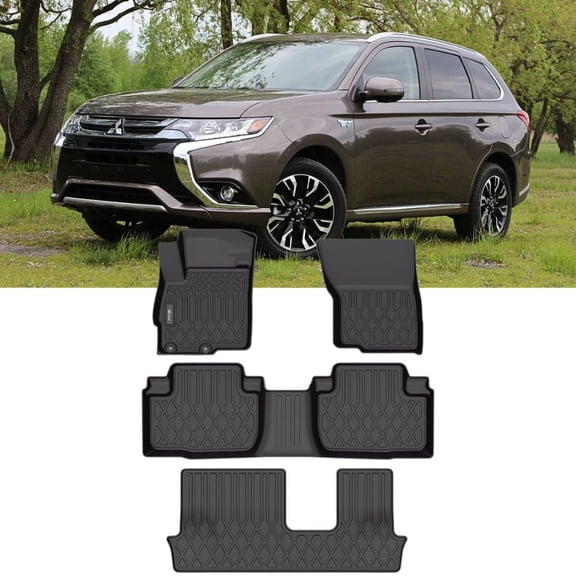 Nilight TPE Floor Mats for Mitsubishi Outlander 2014 2015 2016 2017 2018 2019 2020 2021,All Weather Custom Fit Heavy Duty Floor Liners