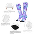 thumbnail image 3 of Naloa Blue Skull Daisy Thigh High Socks Extra Long Stretchy Sock Women Over Knee High Opaque Stocking Daily Wear, 3 of 6