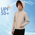 thumbnail image 2 of UQJfacai Kids Zip Up Hoodie Girls Boys UPF50+ Sun Protection Jacket Lightweight Fishing Hooded Cooling Shirt with Pockets 3-15 Years, 2 of 8