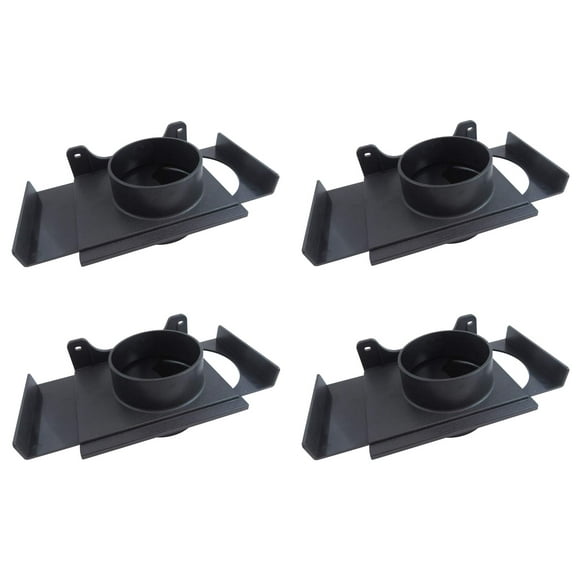 Taytools 278666 Set of 4 Each 4" Blast Gate Wall Mounting Bracket Anti Clog Self Cleaning ABS 4" OD for Dust Collection Systems
