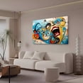thumbnail image 3 of Abstract Style Works Of Art With Exaggerated And Distorted Faces Poster Decorative Painting Canvas Wall Art Living Room Posters Bedroom Painting,Frame-style,24x36inch(60x90cm), 3 of 8