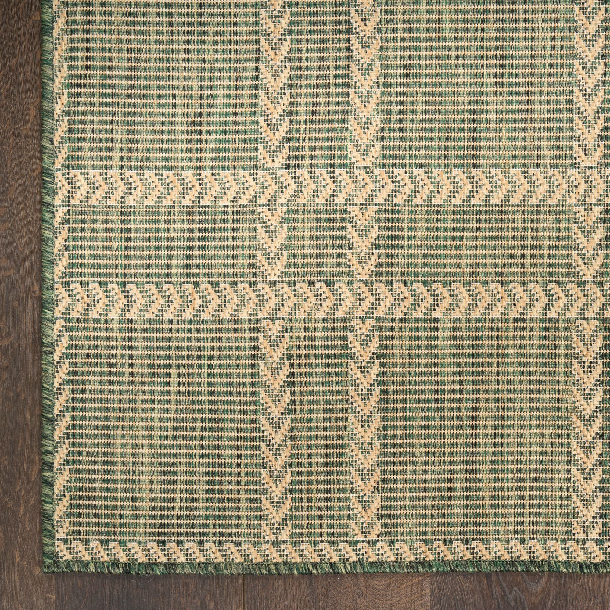 Nourison Horizon Indoor/Outdoor 9' x 12' Green Modern Rug