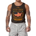 thumbnail image 2 of Hogleaql American Usa Flag Tank Top for Men 4th Of July Muscle 250 Anniversary USA Sleeveless Tank Tops Crewneck Patriotic Gym Dressy Shirts for Men Navy 5XL, 2 of 4