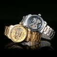 thumbnail image 4 of WINNER Golden Stainless Steel Men's Automatic Skeleton Watch with Round Dial, 39mm, Gift Box Included, 4 of 6