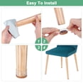 thumbnail image 4 of Uxcell 32-Pack Protectores de Piso para Patas de Silla, Copas de Silicona de 0.94-1.14 Pulgadas, Almohadillas de Muebles de Fieltro, Cubiertas para Patas de Silla [Blanco Transparente], 4 of 7