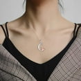 thumbnail image 2 of JUSORA Sterling Silver Fox/Frog Necklace for Women Origami Fox/Frog Moon Necklace Gifts for Women Mom, 2 of 10