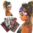 thumbnail image 4 of 4 Uds. Diademas anchas bohemias para mujer, diadema elástica antideslizante, diademas de tela a la moda, accesorios para el cabello, 4 of 5