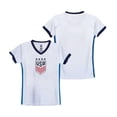 thumbnail image 3 of U.S. Soccer USWNT National Team Gameday 4 Star Champion Soccer Youth Poly Shirt -White/Blue, YXL, 3 of 6