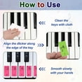 thumbnail image 4 of Uxcell Piano Keyboard Stickers, 88/61/54 Keys Numbered Piano Sticker Notes Guide Removable for Beginners Learning, Multicolor, 4 of 7