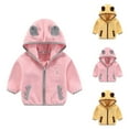 thumbnail image 5 of Odeerbi Toddler Boys Sweatshirt Full Zip Sports Jacket Fashion Winter Warm Long Sleeve Hooded Zipper Coat Jacket Yellow, 5 of 5