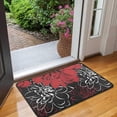 thumbnail image 2 of Red and Black Pioneer Flower Pattern Door Rugs,Washable Non Slip Door Mats Indoor,Decorative Door Mats,Entry Mat Indoor for Entrance,Bedroom,Kitchen,Bathroom,30"x17", 2 of 6