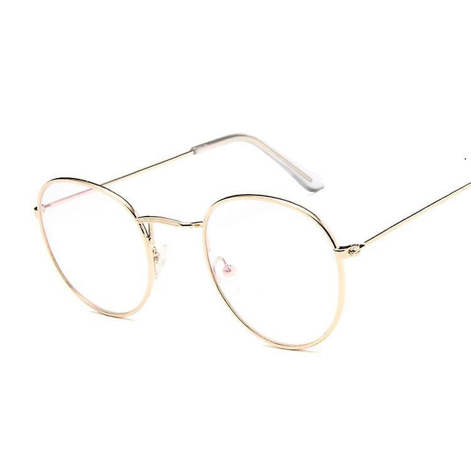 New Vintage Round Glasses Frame Women Metal Small Circle Shape