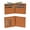 Tan, variant on Men's Bifold Leather Hipster wallet with middle flap - 16 credit card slots
