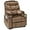 Coffee, variant on GLACER Kids Velvet Adjustable Recliner w/Cup Holder, Footrest, Lumbar Support, Armrests, Side Pockets - Toddler Recliner Chairs for Boys & Girls Age 3  (Coffee)