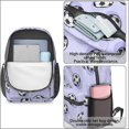 thumbnail image 4 of Soccer and Shadow Purple Pattern 17" School Backpacks for Teens,Waterproof Oxford Fabric,S-Shape Padded Straps for School,Travel,Hiking,Camping, 4 of 6