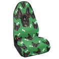 thumbnail image 2 of Uourmeti Front Seat Cover Machine Washable Microfiber, Compatible with Car Truck Seat, for Cars Trucks SUVs, French Bulldog Bone Theme, 2 of 7