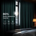 thumbnail image 5 of HPD Half Price Drapes Slate Teal Faux Linen Room Darkening Curtains for Bedroom & Living Room Curtains (1 Panel), Door & Window Curtains 84 inches long, Rod Pocket Curtains & drapes, 50W X 84L, 5 of 11