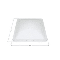 Icon 14367 5 in. Skylight SL1619W Rectangular High Bubble Type Dome, White